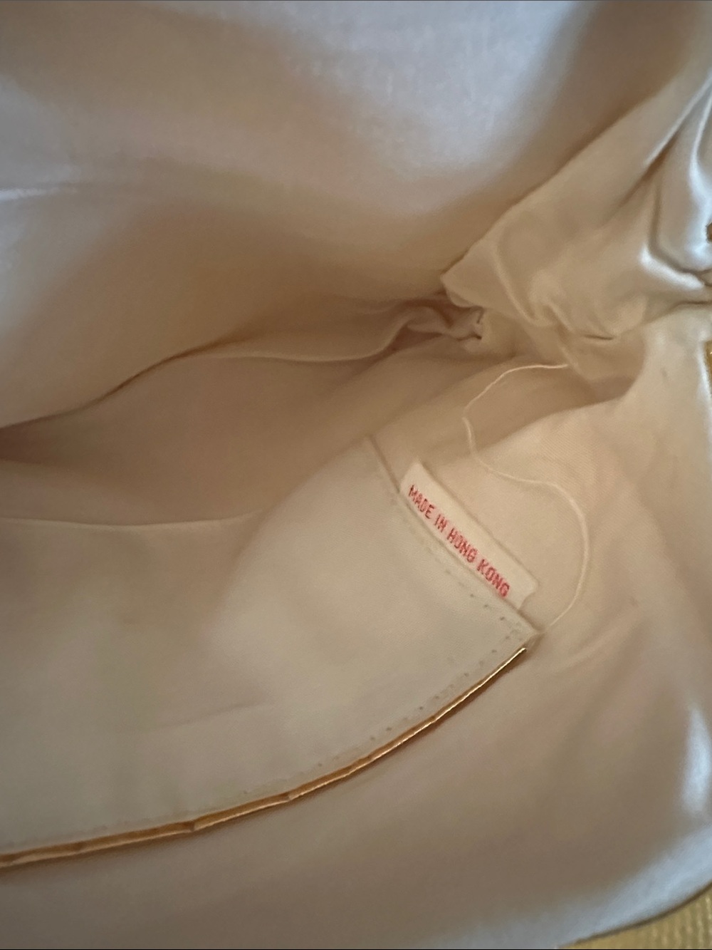 Vintage Cream Beaded Lucite Top-Handle Women's Bag - Picture 4 of 6